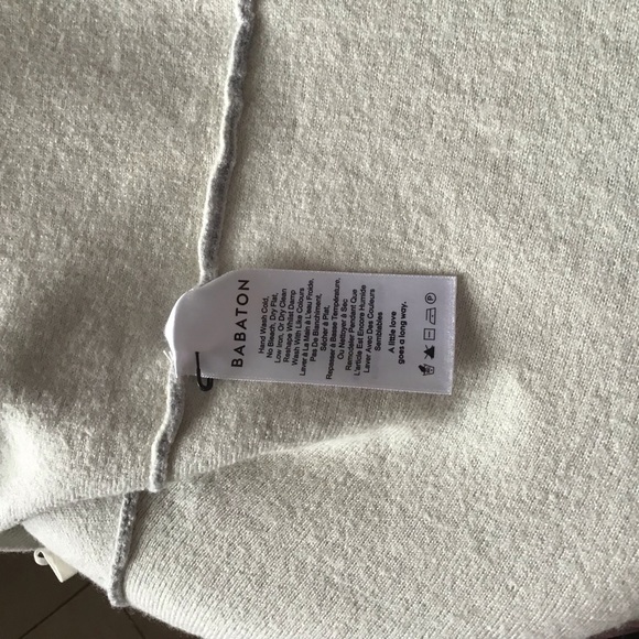 Aritzia Babaton Beekman Soft Grey/White Open Cardigan - Picture 4 of 6